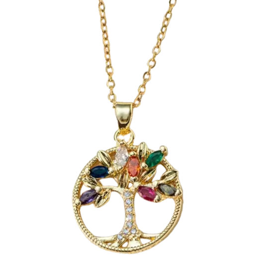 Colgante de Acero Inoxidable con Árbol de la Vida