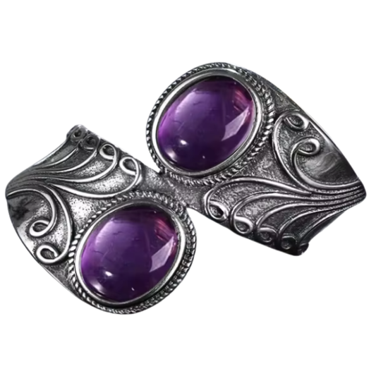 Anillo Amatista Oval - Alivio - Plata de Ley
