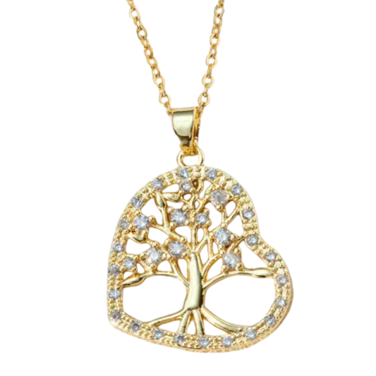 Colgante de Acero Inoxidable con Árbol de la Vida