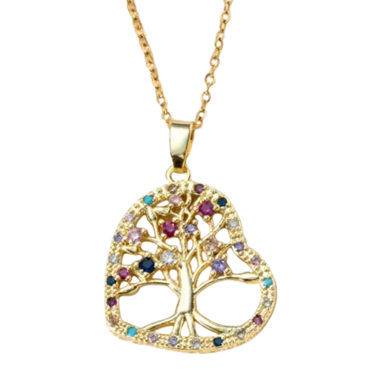 Colgante de Acero Inoxidable con Árbol de la Vida