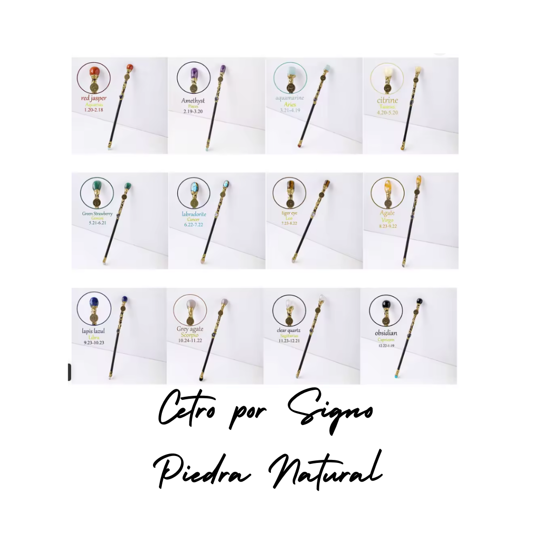 Cetro Mágico de tu SIGNO del Zodiaco - Piedra Natural