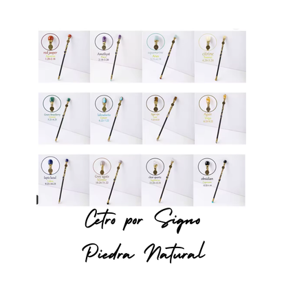 Cetro Mágico de tu SIGNO del Zodiaco - Piedra Natural