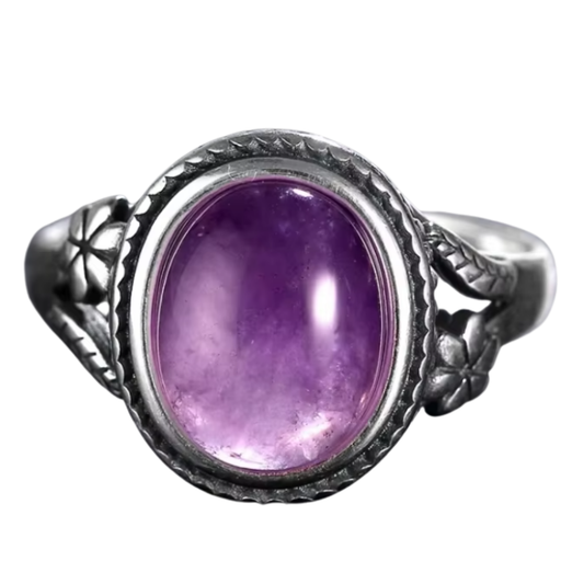 Anillo Amatista Oval - Paz Interior - Plata de Ley