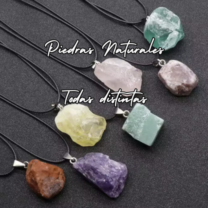 Colgante Energético - Piedra Natural Cuarzo Rosa