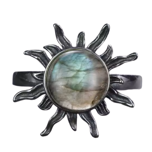 Anillo Labradorita Redondo - Evolución - Plata de Ley