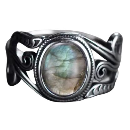 Anillo Labradorita Oval - Nuevo Sendero - Plata de Ley