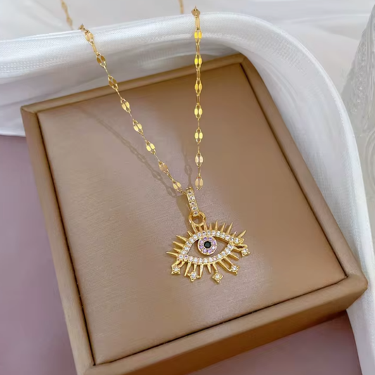 Colgante de Acero Inoxidable con Ojo Turco