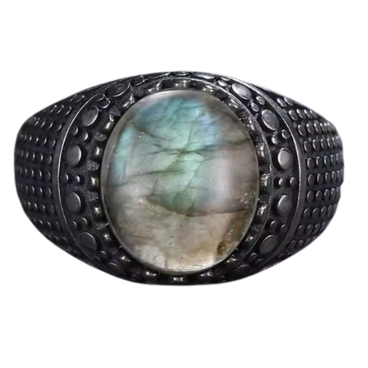 Anillo Labradorita Oval - Revolución del Alma - Plata de Ley