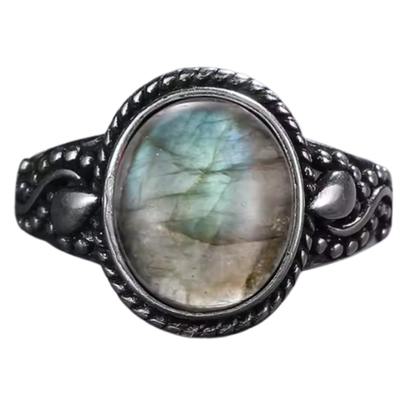 Anillo Labradorita Oval - Nueva Etapa - Plata de Ley