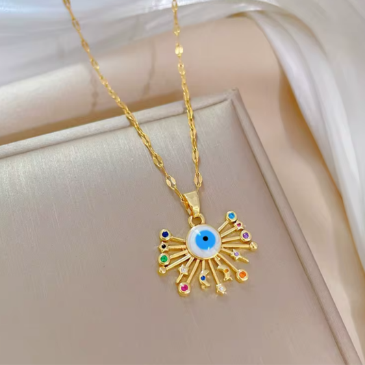 Colgante de Acero Inoxidable con Ojo Turco