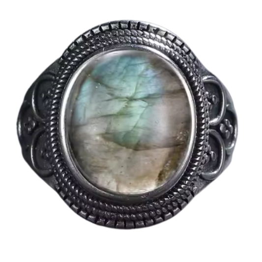 Anillo Labradorita Oval - Reencuentro - Plata de Ley