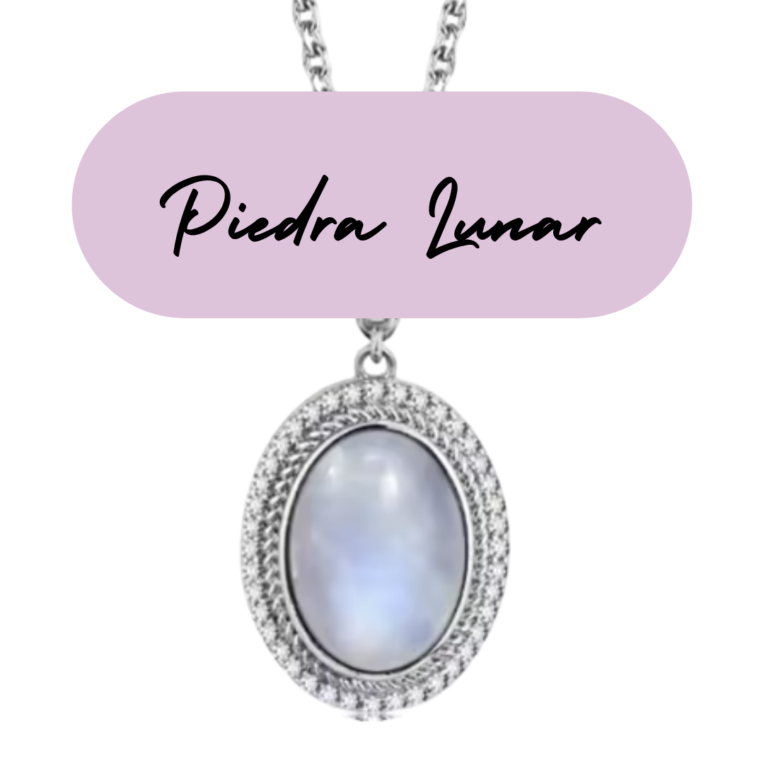 Colgante de Plata - Piedra Natural Piedra Lunar