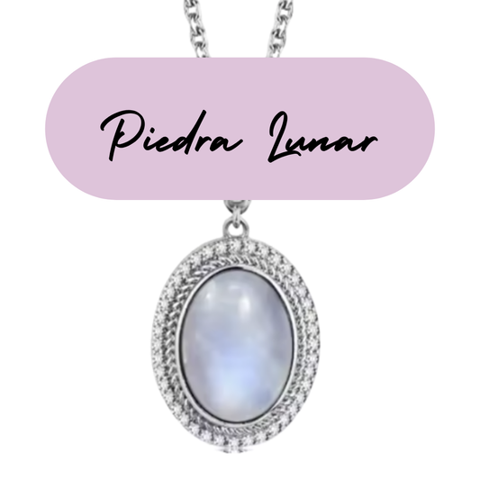 Colgante de Plata - Piedra Natural Piedra Lunar