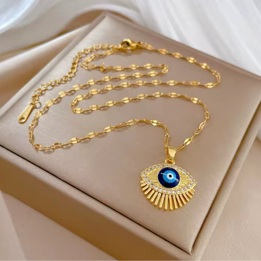 Colgante de Acero Inoxidable con Ojo Turco