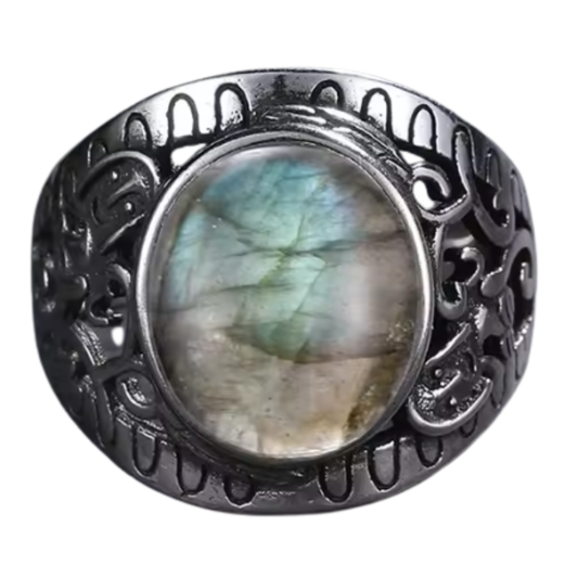 Anillo Labradorita Oval - Revelación - Plata de Ley