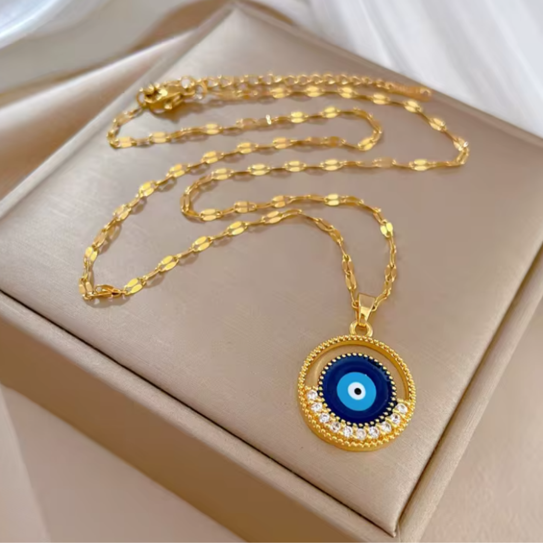 Colgante de Acero Inoxidable con Ojo Turco