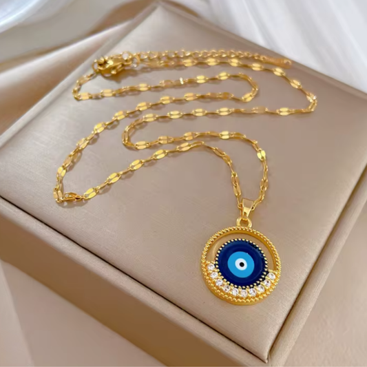 Colgante de Acero Inoxidable con Ojo Turco