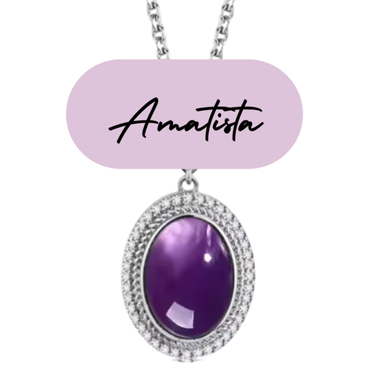 Colgante de Plata - Piedra Natural Amatista