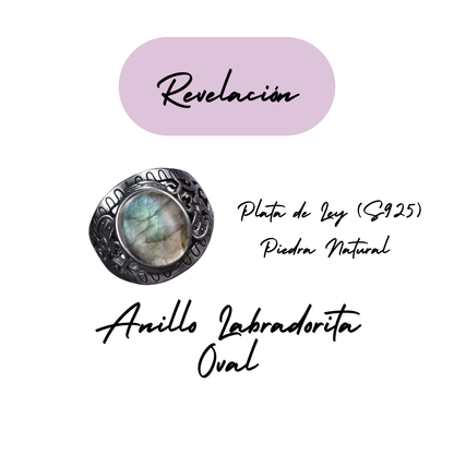 Anillo Labradorita Oval - Revelación - Plata de Ley