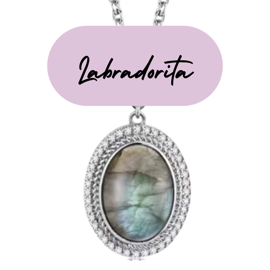 Colgante de Plata - Piedra Natural Labradorita