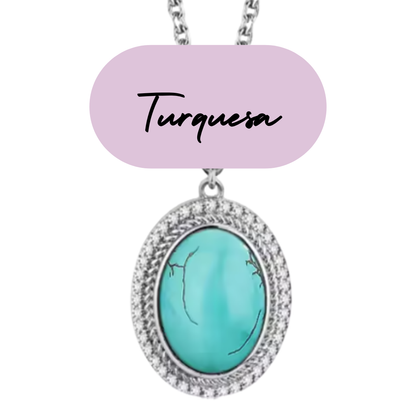 Colgante de Plata - Piedra Natural Turquesa