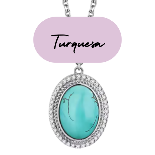 Colgante de Plata - Piedra Natural Turquesa