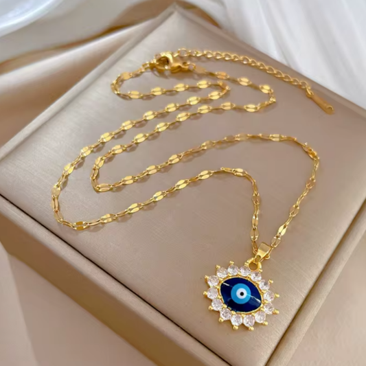 Colgante de Acero Inoxidable con Ojo Turco