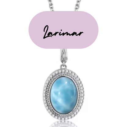 Colgante de Plata - Piedra Natural Larimar