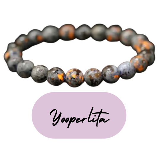 Pulsera de cuentas - Piedras Naturales Yooperlita