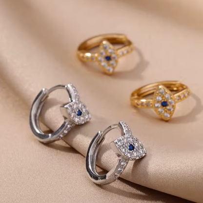 Pendientes de Acero Inoxidable con Ojo Turco