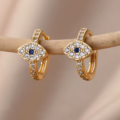 Pendientes de Acero Inoxidable con Ojo Turco