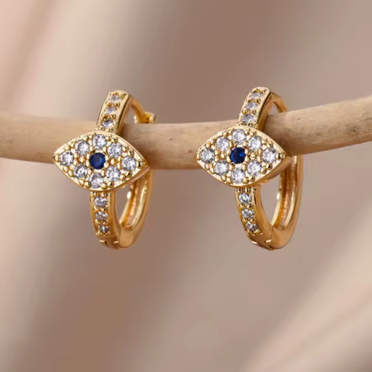 Pendientes de Acero Inoxidable con Ojo Turco