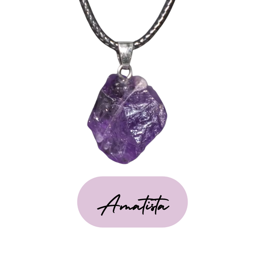 Colgante Energético - Piedra Natural Amatista