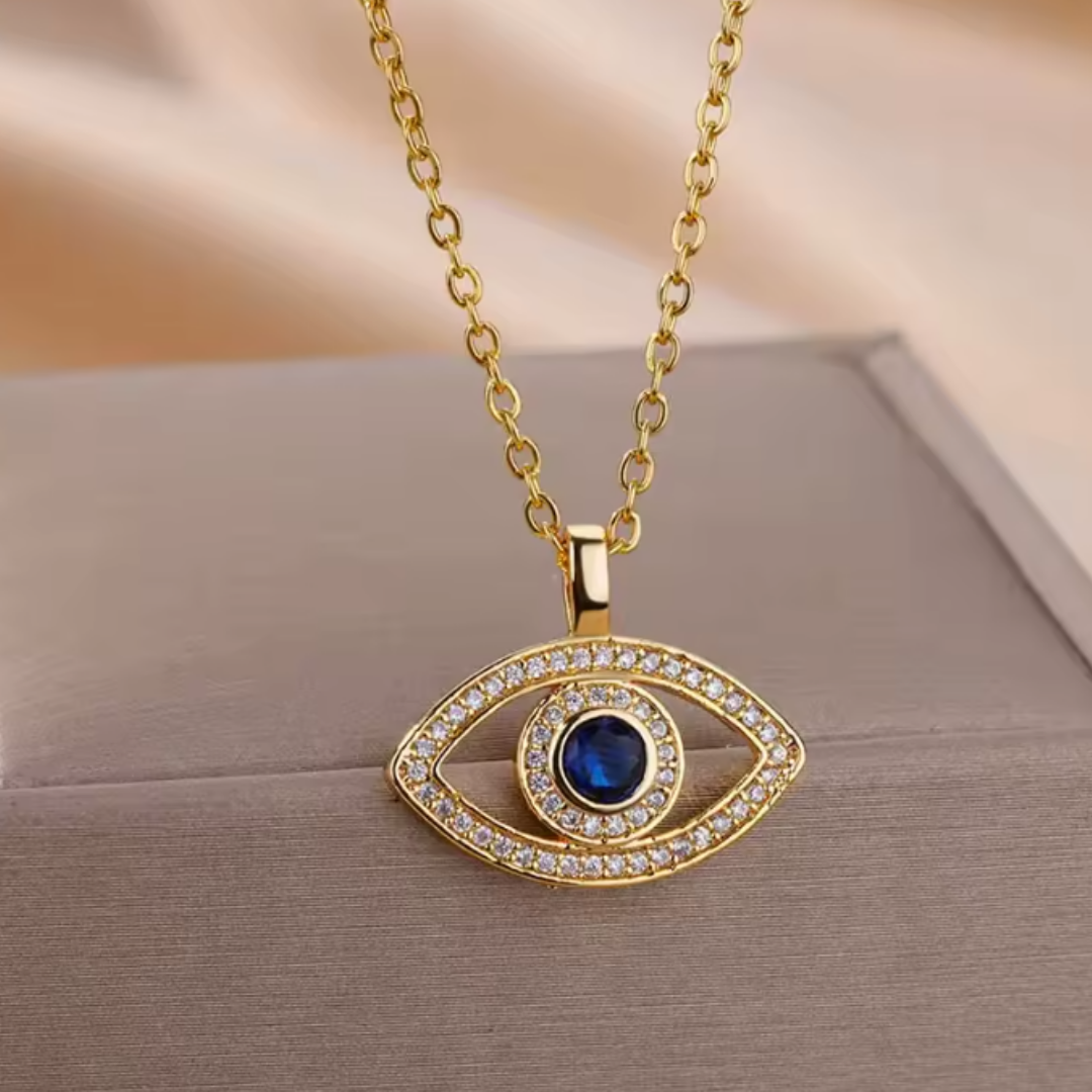Colgante de Acero Inoxidable con Ojo Turco