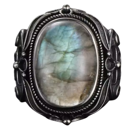 Anillo Labradorita Oval - Renovarse - Plata de Ley