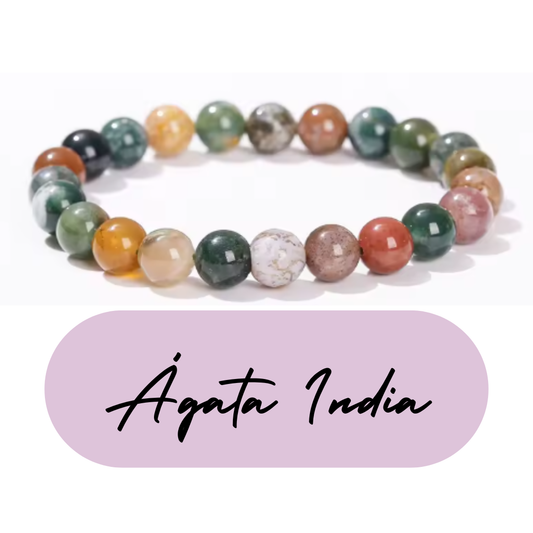 Pulsera de cuentas - Piedras Naturales Ágata India