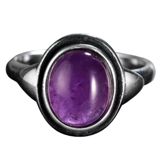 Anillo Amatista Oval - Armonía - Plata de Ley
