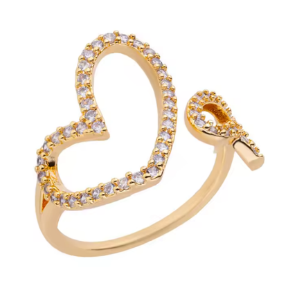 Anillo de Acero Inoxidable con Doble Corazón