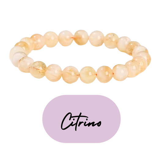 Pulsera de cuentas - Piedras Naturales Citrino