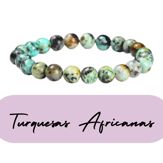 Pulsera de cuentas - Piedras Naturales Turquesa Africana