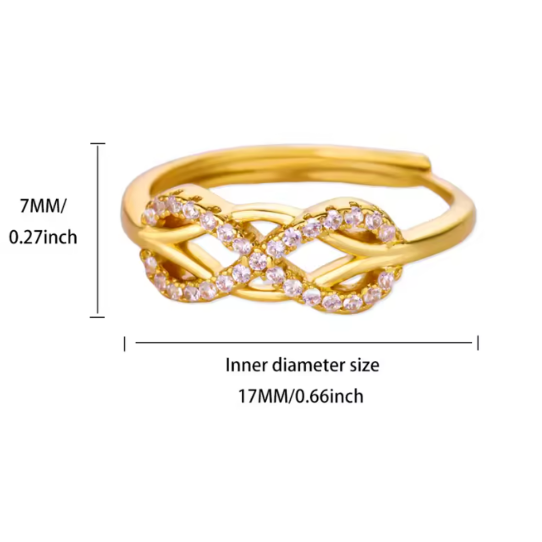 Anillo de Acero Inoxidable con Infinito