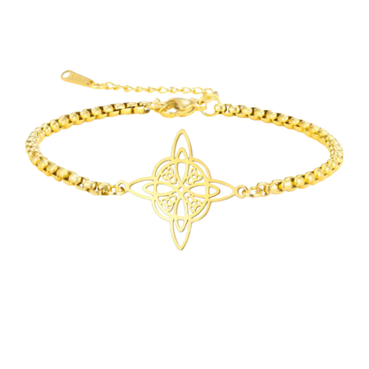 Pulsera de Acero Inoxidable con Nudo de Bruja