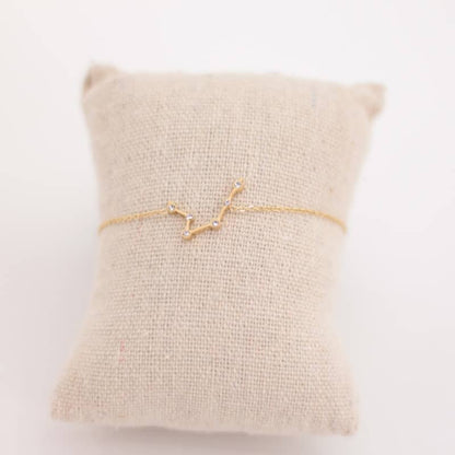 Pulsera Zodiaco - Constelación Dorado y Plateado - ACUARIO