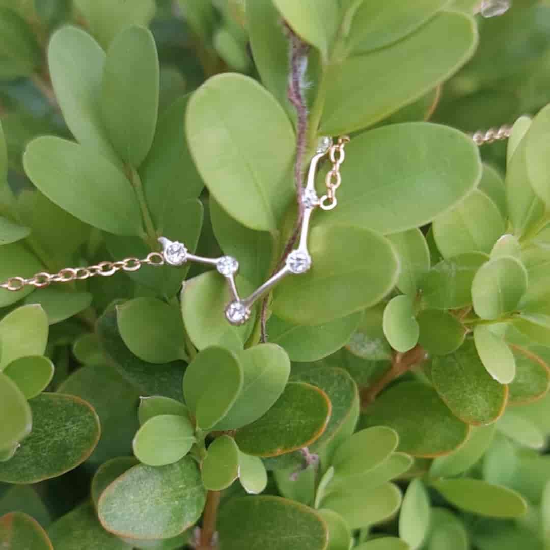 Collar Zodiaco - Constelación Dorado y Plateado - ACUARIO