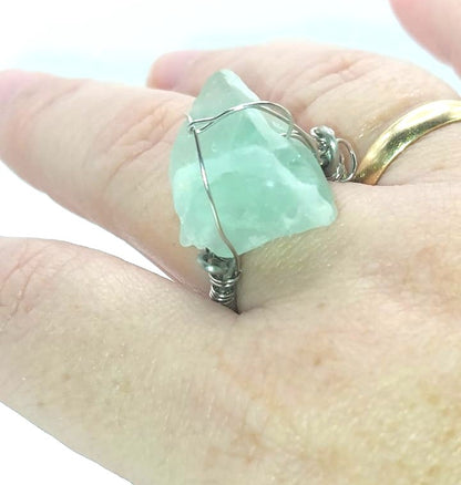 Anillo Único y Artesanal - Fluorita