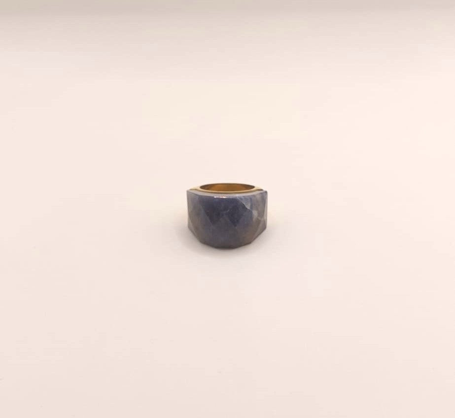 Anillo de acero inoxidable - Apatita