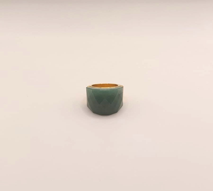 Anillo de acero inoxidable - Aventurina