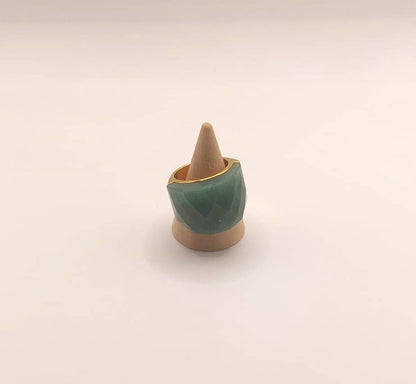 Anillo de acero inoxidable - Aventurina