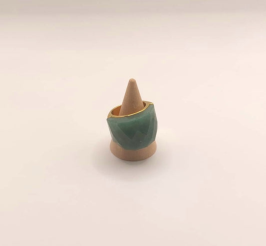 Anillo de acero inoxidable - Aventurina