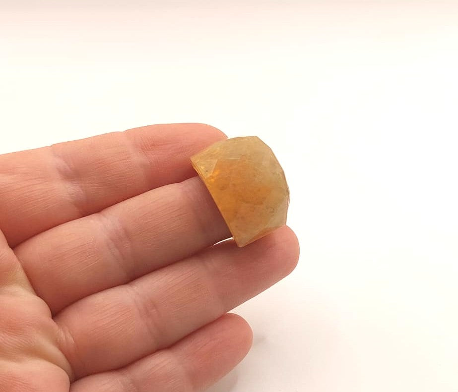 Anillo de acero inoxidable - Citrino